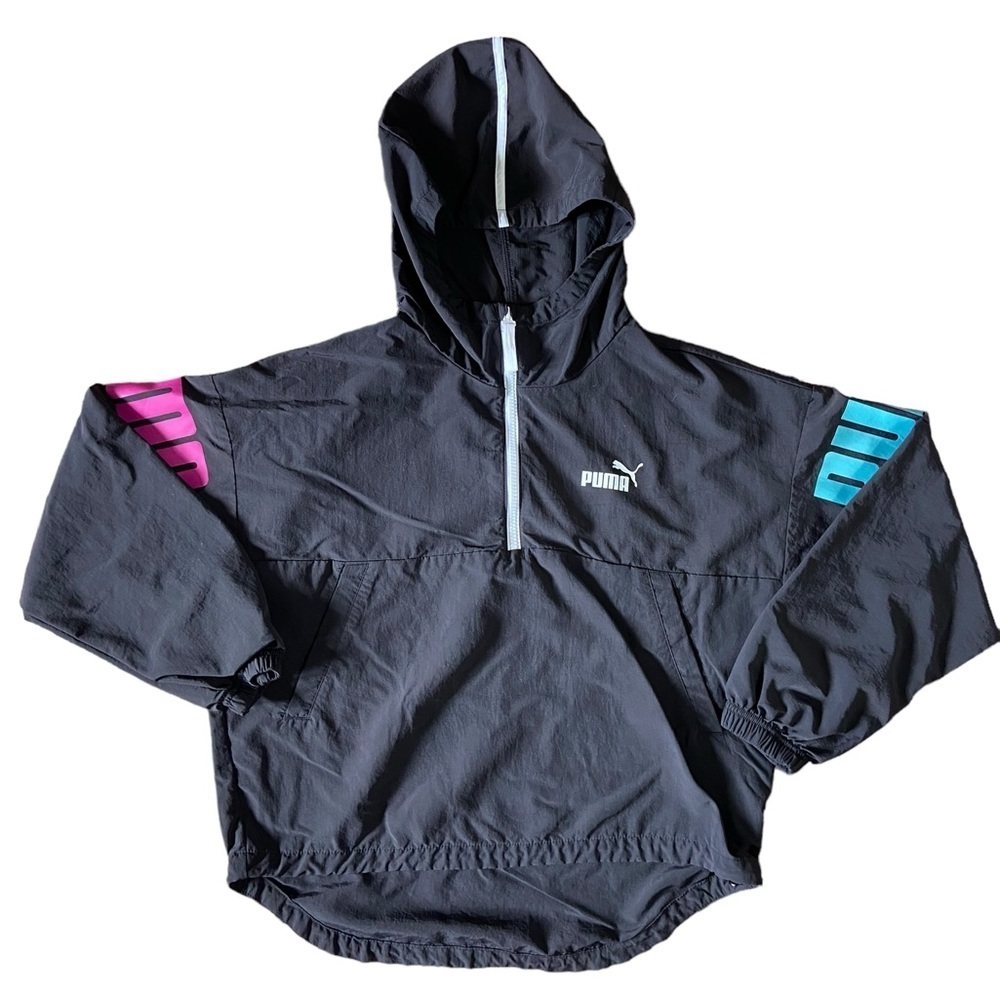 Womens Puma Black Windbreaker X-Small